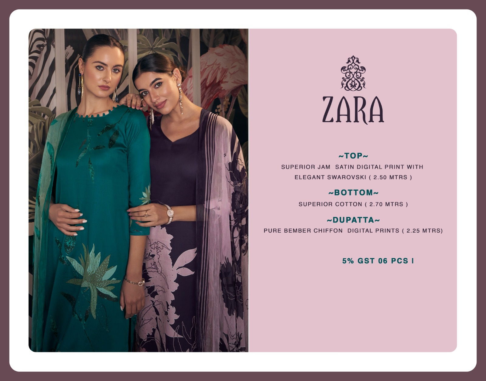 Zara Heavy Jam Satin Digital Printed Dress Material Wholesale Clothing Suppliers In India